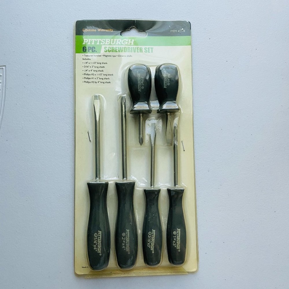 Pittsburgh 6-pcs Screwdriver Set Magnetic Tips NWT 2013